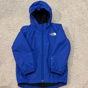 The North Face 3T coat. Water resistant with fleece interior. Gently used.